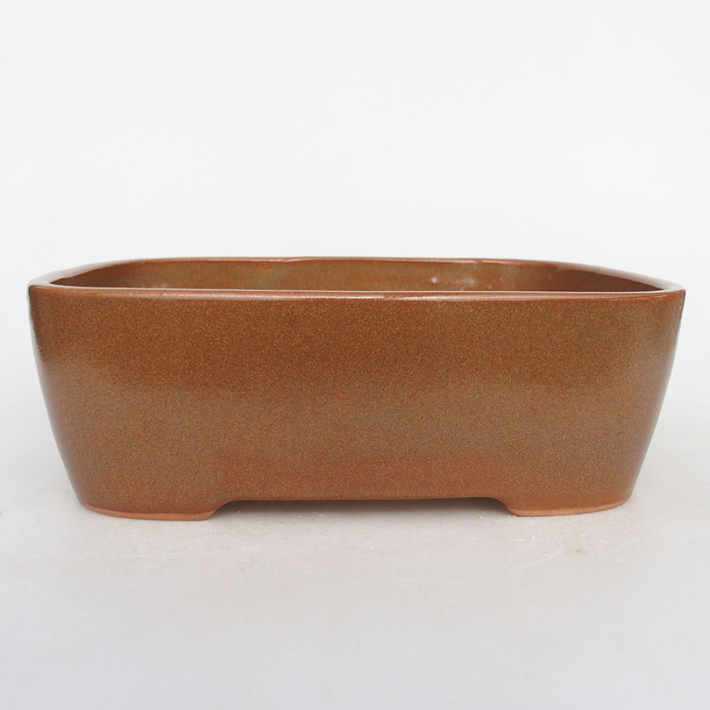 Keramická bonsai miska 23,5 x 18 x 7,5 cm, barva hnědá