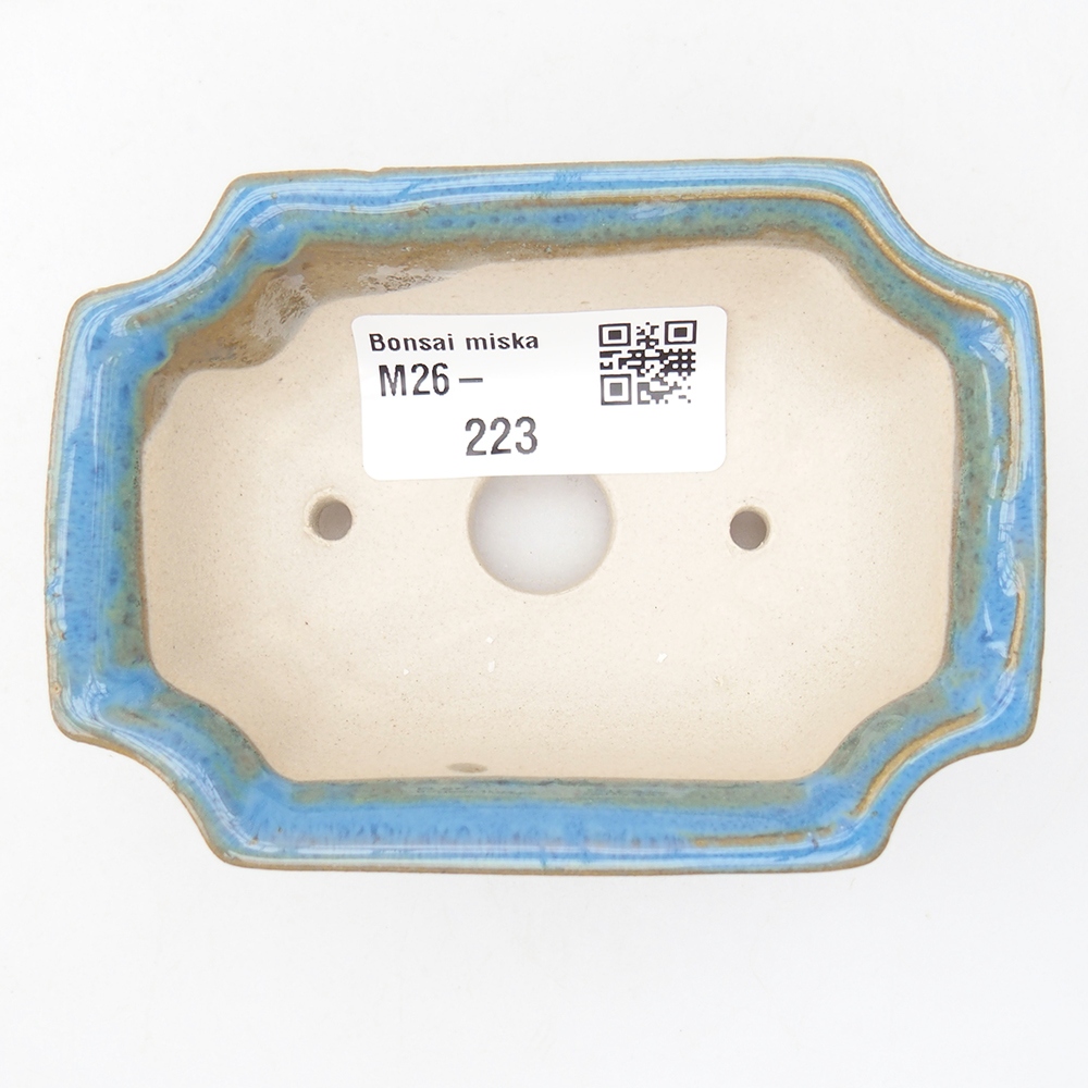 Mini bonsai miska 9 x 6,5 x 3,5 cm, barva modrá
