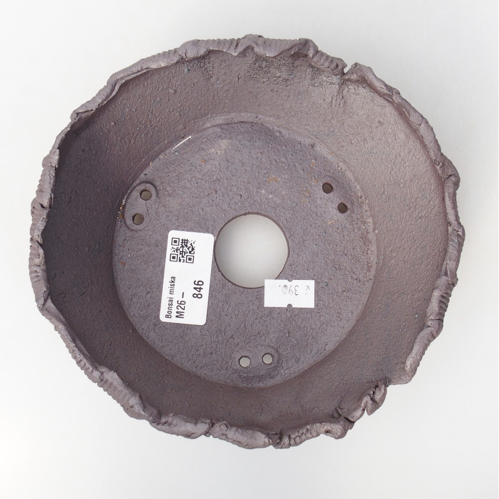 Keramická bonsai miska 17 x 16 x 6 cm, barva kovová