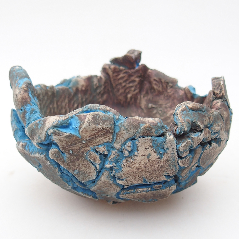 Keramická Skořápka  11 x 11 x 7,5 cm , barva modrá