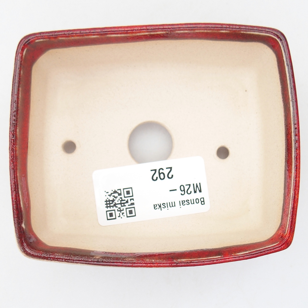 Mini bonsai miska 9 x 7,5 x 3,5 cm, barva červená