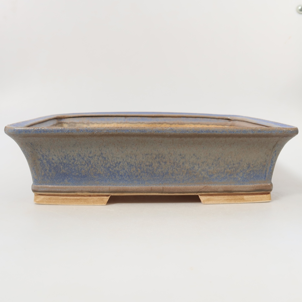 Keramická bonsai miska 29,5 x 24 x 8 cm, barva modrá