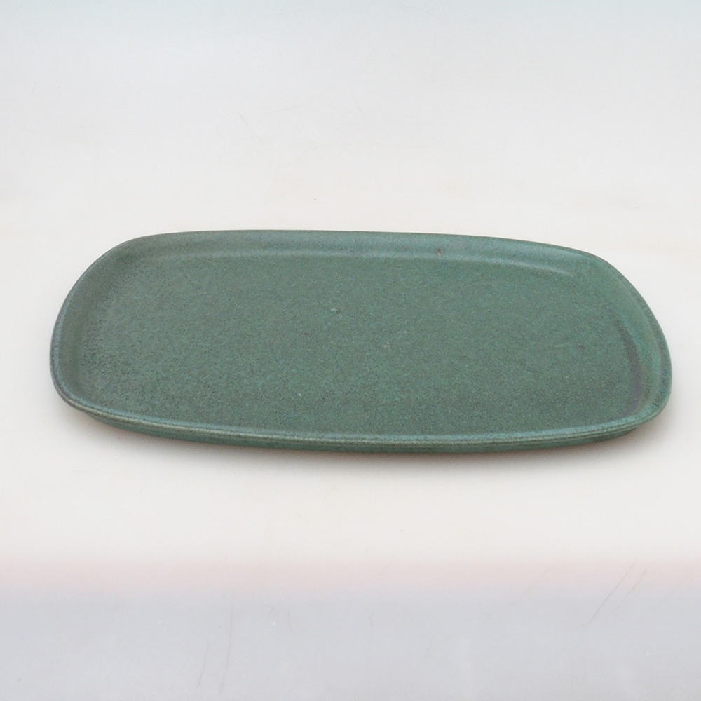 Keramická podmiska H09 - 28,5 x 19,5 x 1,5 cm - zelená