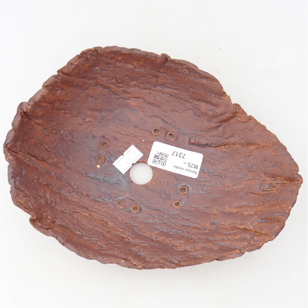 Keramická Skořápka  20 x 15 x 6 cm , barva hnědá