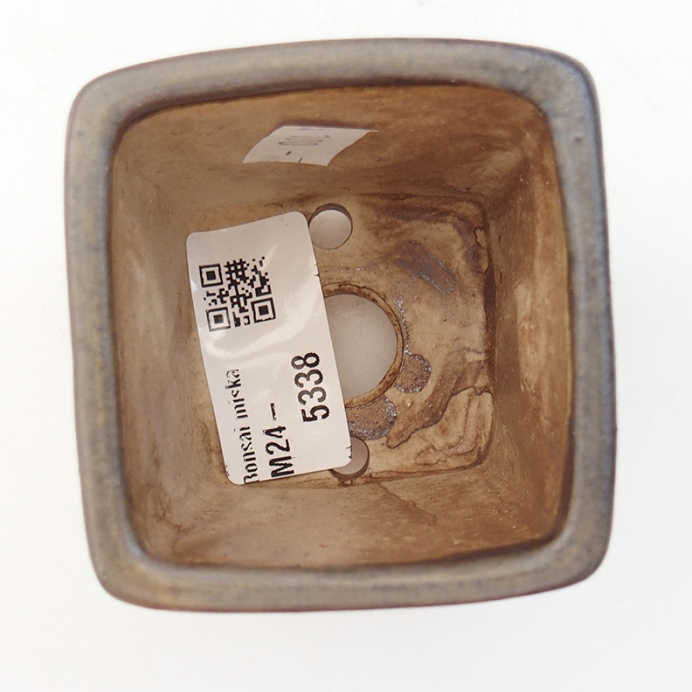 Keramická bonsai miska 6,5 x 6,5 x 7 cm, barva hnědá