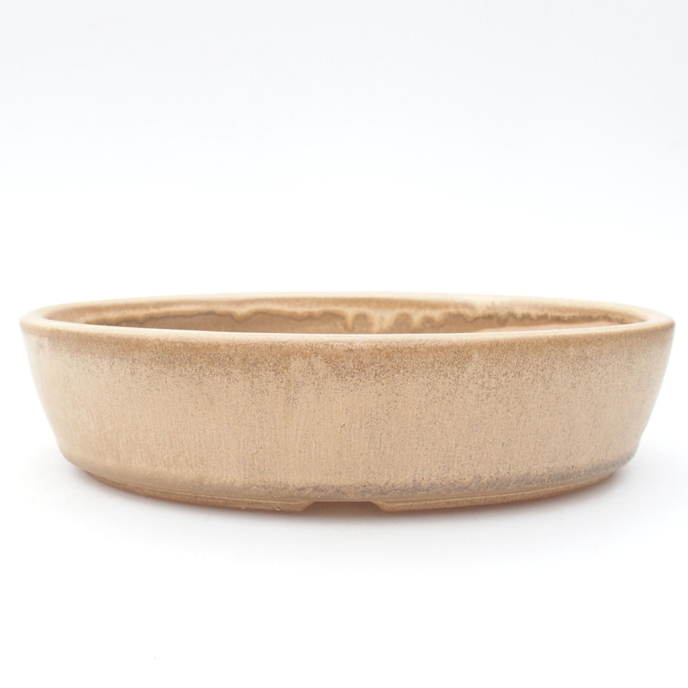Keramická bonsai miska 18,5 x 13,5 x 4,5 cm, barva béžová