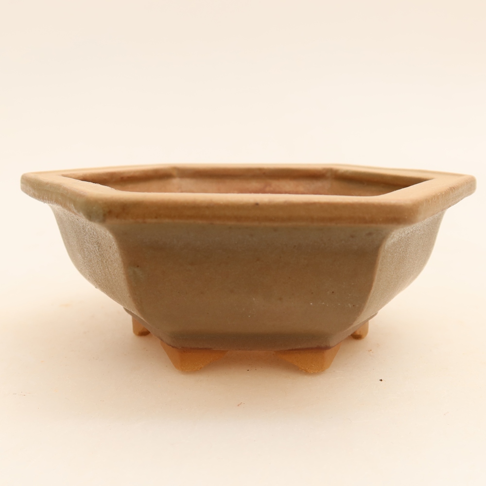 Keramická bonsai miska 12 x 10,5 x 4 cm, barva šedá