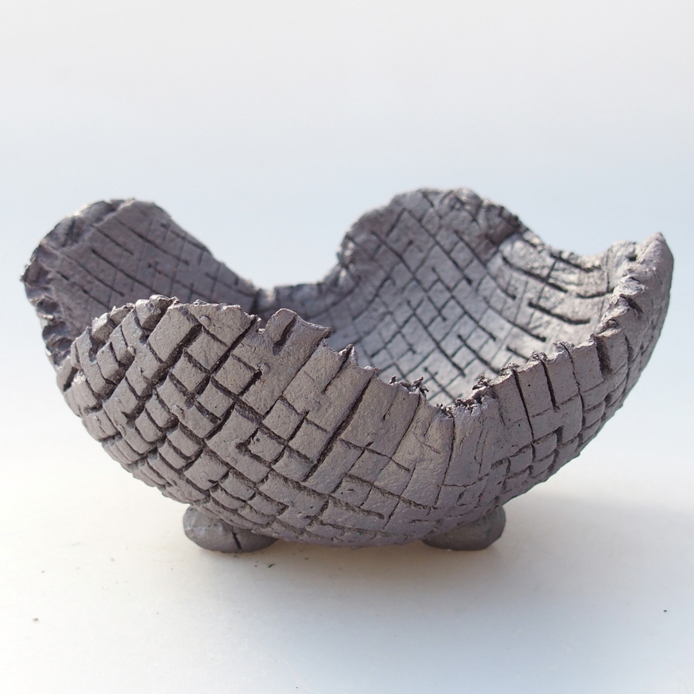 Keramická Skořápka 13 x 12,5 x 7,5 cm , barva kovová