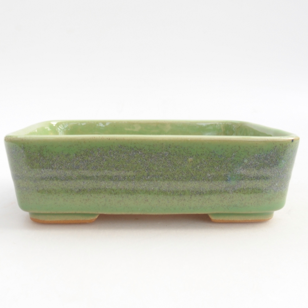 Keramická bonsai miska 14,5 x 10,5 x 4,5 cm, barva zelená