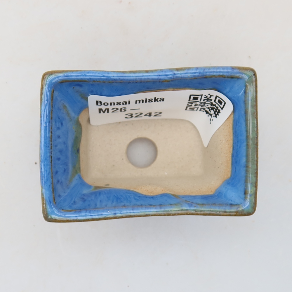 Keramická bonsai miska 5,5 x 3,5 x 3 cm, barva modrá