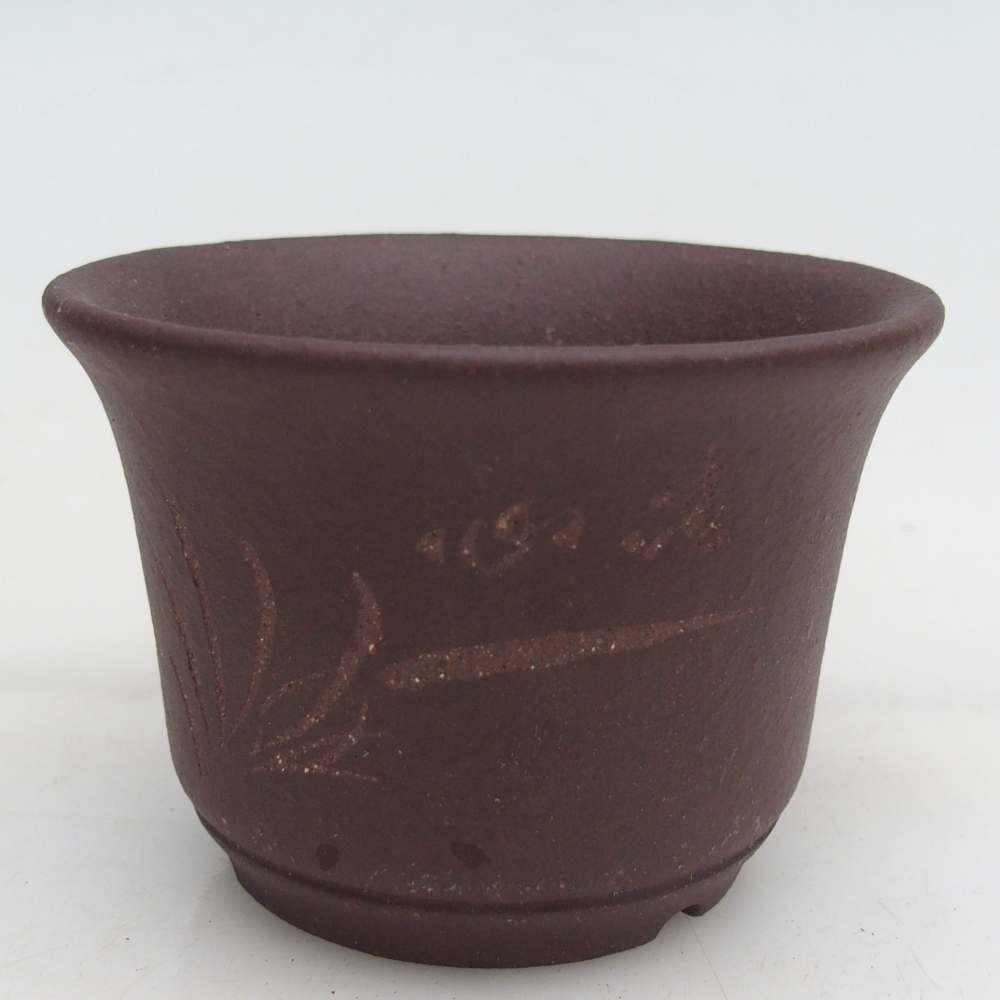 Keramická bonsai miska 9,5 x 9,5 x 6,5 cm, barva hnědá
