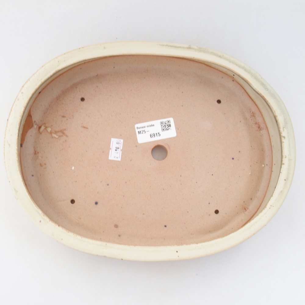 Keramická bonsai miska 27 x 21 x 5 cm, barva zelená