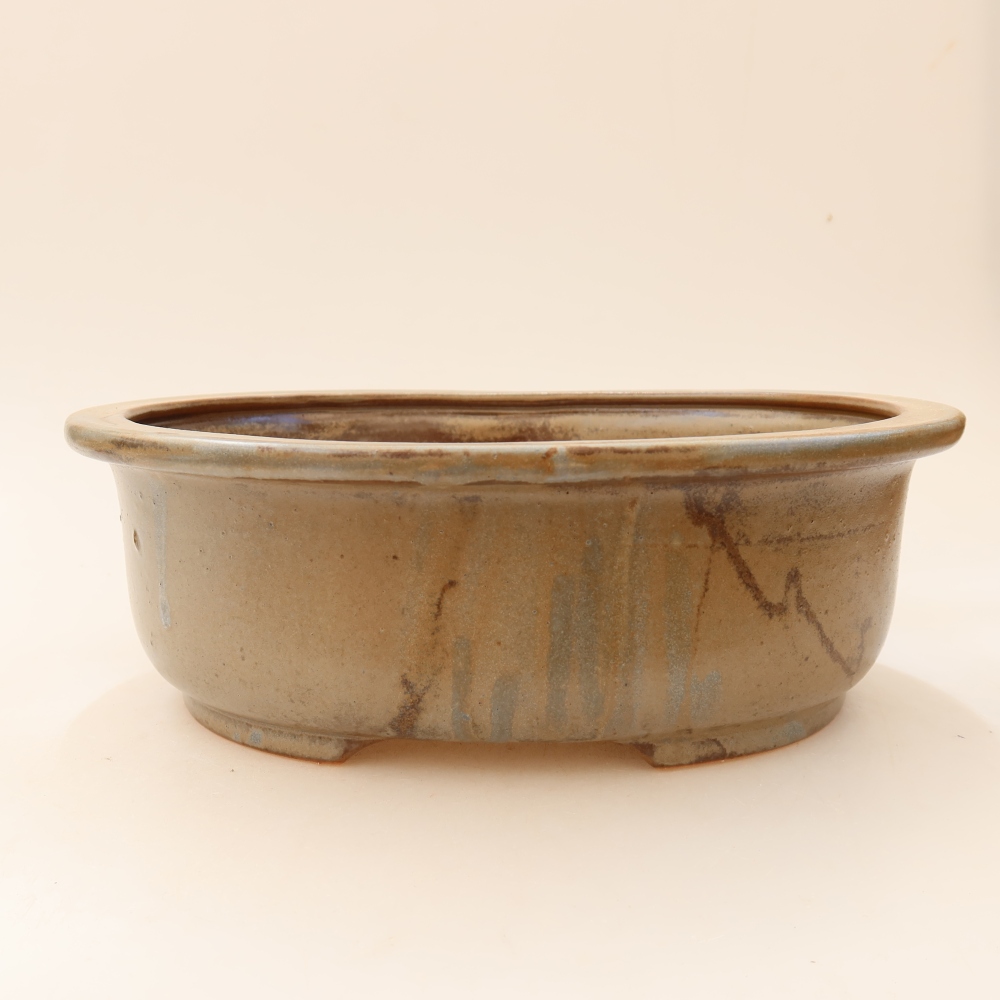 Keramická bonsai miska 23 x 19 x 8 cm, barva hnědá