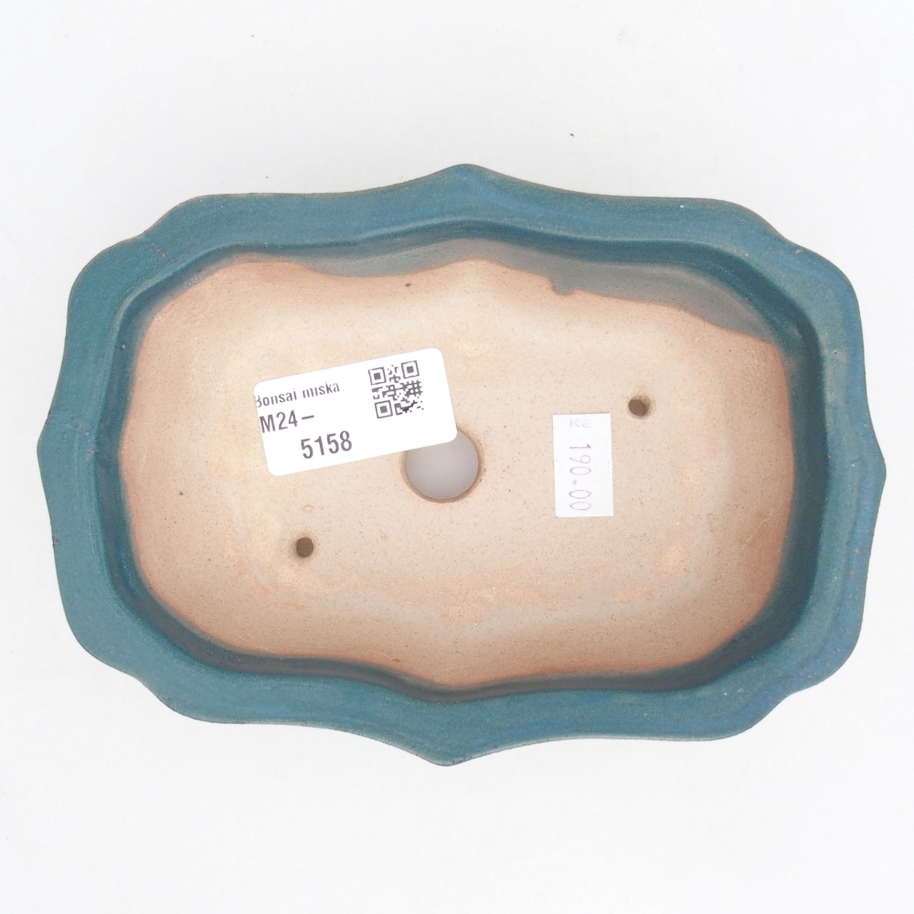Keramická bonsai miska 15,5 x 11,5 x 4,5 cm, barva modrá