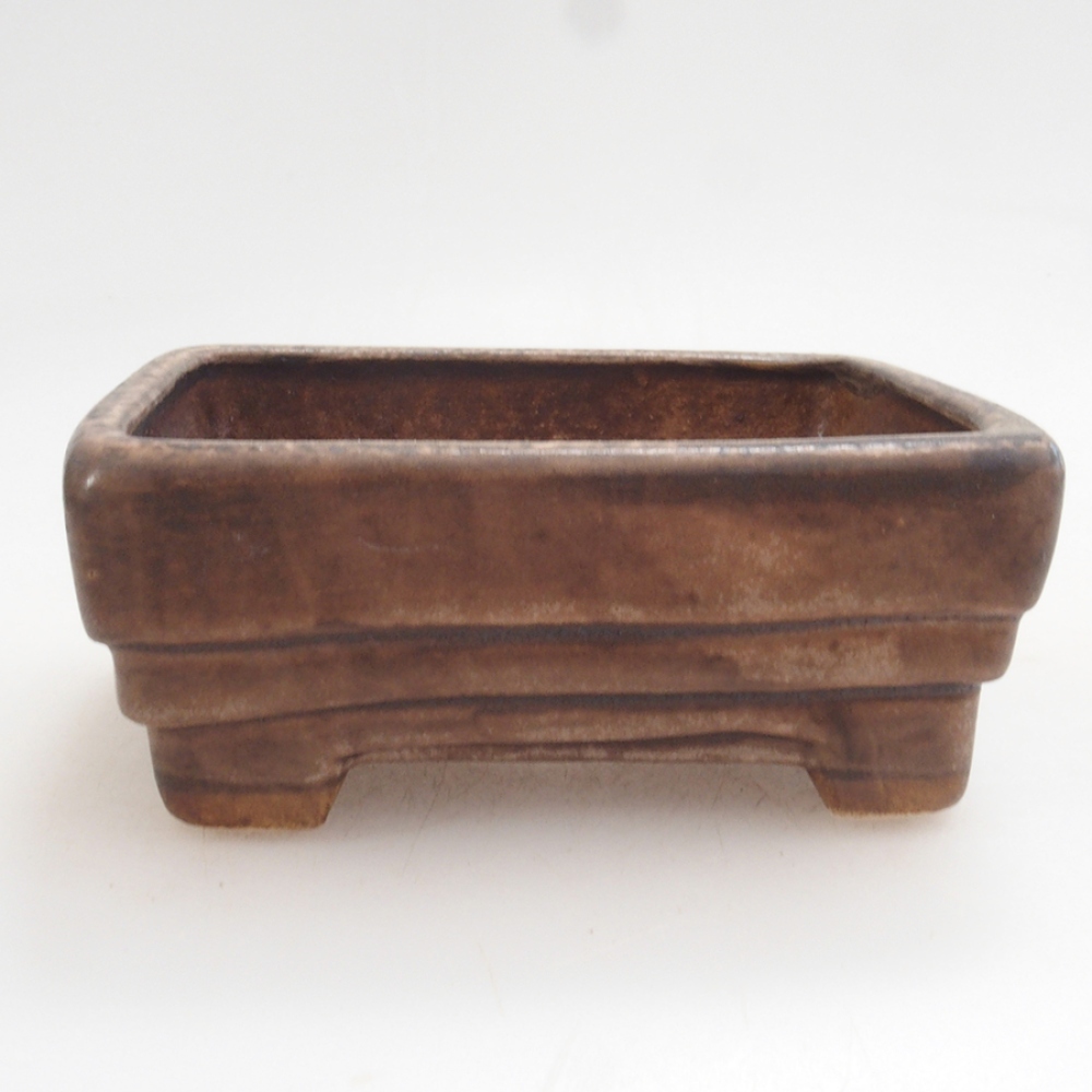 Keramická bonsai miska 9 x 7,5 x 3,5 cm, barva hnědá