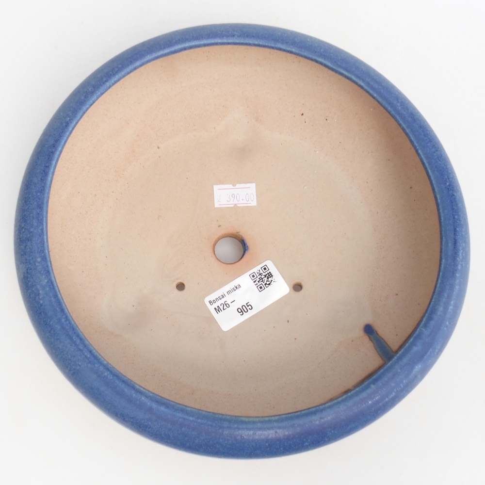 Keramická bonsai miska 21 x 21 x 7 cm, barva modrá