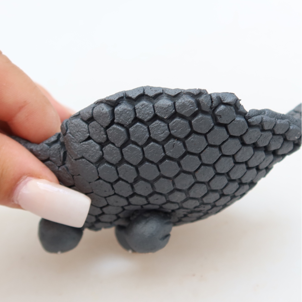 Keramická Skořápka  13,5 x 9,5 x 6 cm , barva kovová