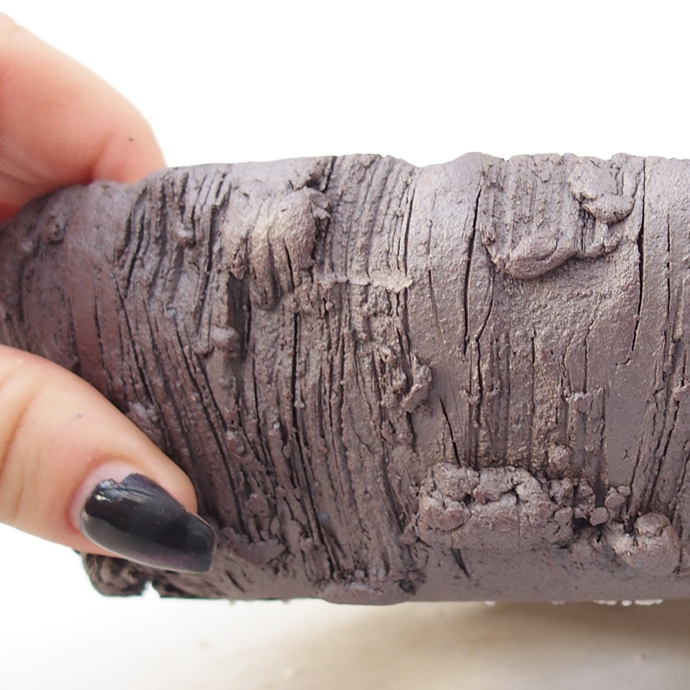 Keramická bonsai miska 17 x 17 x 5,5 cm, barva kovová