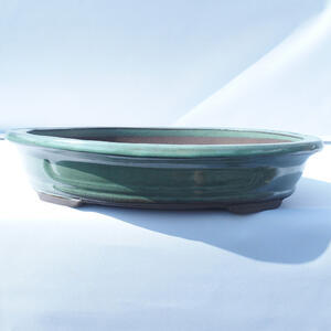 Bonsai miska 41 x 33 x 9 cm barva zelená