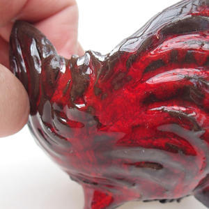 Keramická Skořápka 8,5 x 8,5 x 8 cm , barva červená