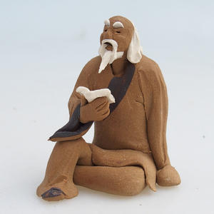 Keramická figurka - mudrc s knihou