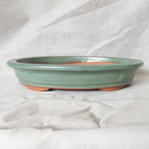 Bonsai miska 41 x 33 x 7,5 cm, barva zelená