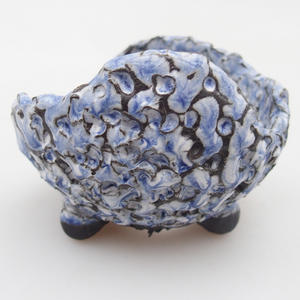 Keramická Skořápka 7 x 6,5 x 6 cm, barva modrobílá