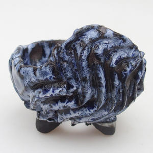 Keramická Skořápka 8 x 7 x 8 cm, barva modrobílá