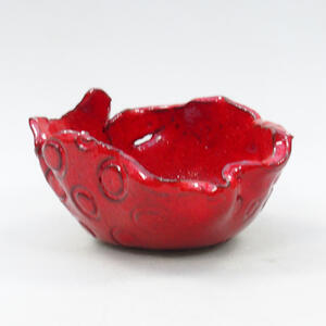 Keramická Skořápka  8,5 x 8 x 4,5 cm , barva červená