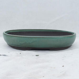 Bonsai miska 36 x 25 x 6,5 cm, barva zelená