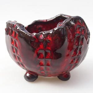 Keramická Skořápka 8 x 8 x 7 cm , barva červená