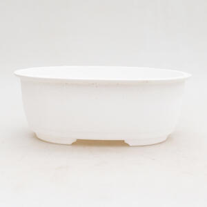 Bonsai miska plast MP-4 ovál bílá 16 x 12,5 x 6 cm