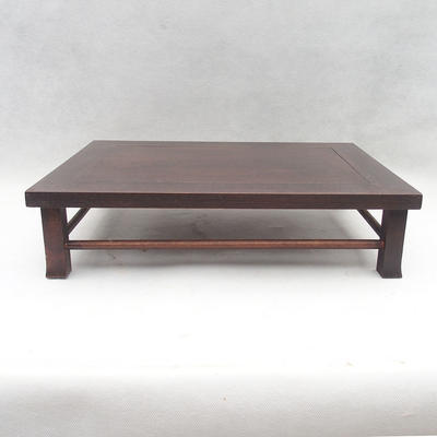 Dřevěný stolek pod bonsaje  hnědý 40 x 30 x 9,5 cm - 1