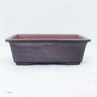Bonsai miska 21 x 16 x 6,5 cm, barva hnědočervená - 1