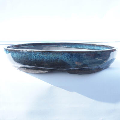 Bonsai miska 36 x 25 x 7 cm barva modrá - 1