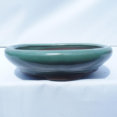 Bonsai miska 28 x 28 x 7 cm barva zelená - 1