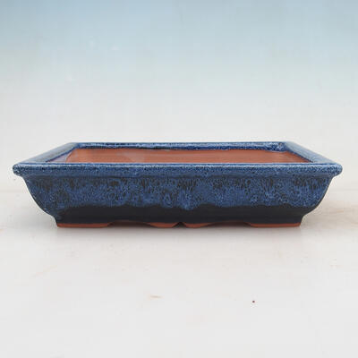 Bonsai miska 21 x 16,5 x 4,5 cm, barva modrá - 1