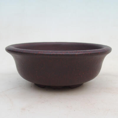 Bonsai miska 14 x 14 x 5 cm, barva hnědočervená - 1