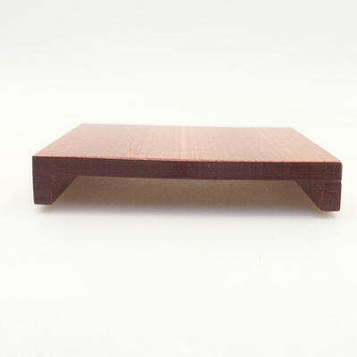 Dřevěný stolek pod bonsaje  hnědý 10 x 8 x 1,5 cm - 1