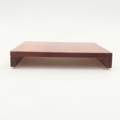 Dřevěný stolek pod bonsaje  hnědý 12 x 9 x 1,5 cm - 1