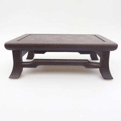 Dřevěný stolek pod bonsaje  hnědý 19 x 14 x 6 cm - 1