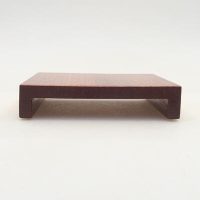 Dřevěný stolek pod bonsaje  hnědý 8 x 6 x 1,5 cm - 1