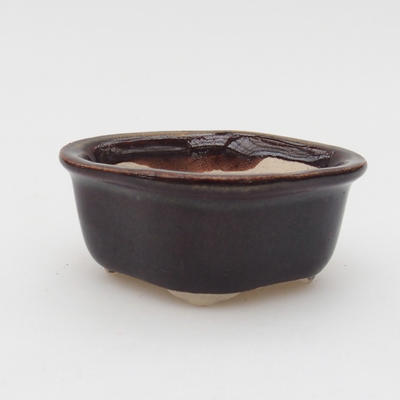 Mini bonsai miska 6 x 5 x 2,5 cm, barva hnědá - 1
