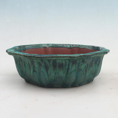 Bonsai miska 19 x 19 x 6 cm, barva zelená - 1