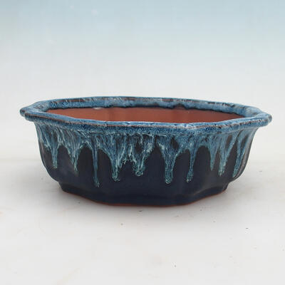 Bonsai miska 19 x 19 x 6 cm, barva modrá - 1