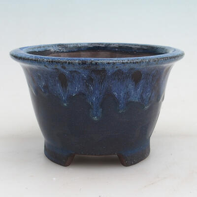 Bonsai miska 14 x 14 x 8,5 cm, barva modrá - 1