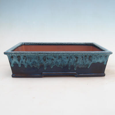 Bonsai miska 31 x 22 x 8 cm, barva modrobílá - 1