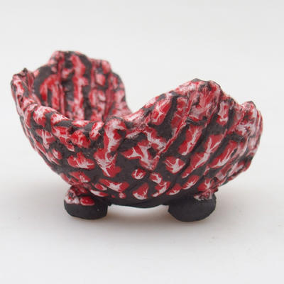 Keramická Skořápka 7 x 7 x 5 cm, barva červeno-bílá - 1