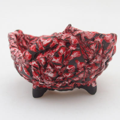 Keramická Skořápka 7,5 x 7 x 5 cm, barva červeno-bílá - 1
