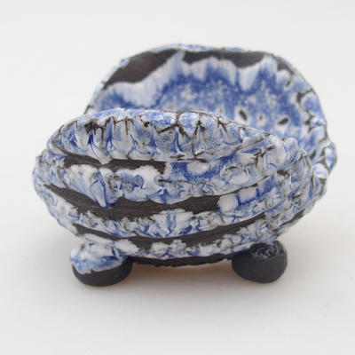 Keramická Skořápka 7 x 7 x 5 cm, barva modrobílá - 1